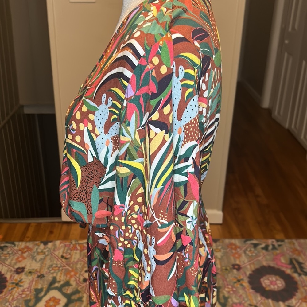 Farm Rio x Anthropologie Fiesta Wrap Maxi Dress Size Small - Picture 12 of 16